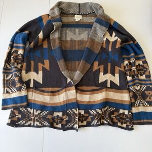 Telluride Clothing Company Women's Cardigan Sweater Tribal Aztec Print‎ Size S